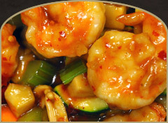 Delicious chinese shrimp dish